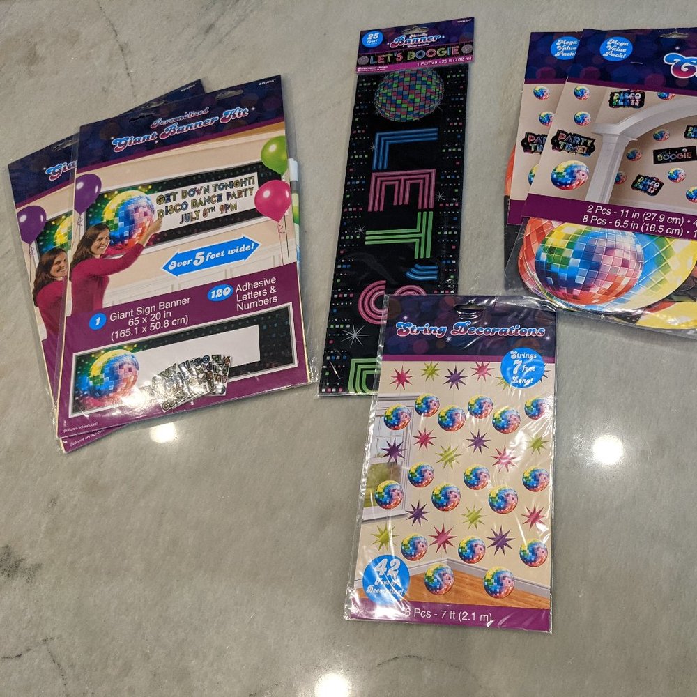 Disco Party Decorations (Brand New)